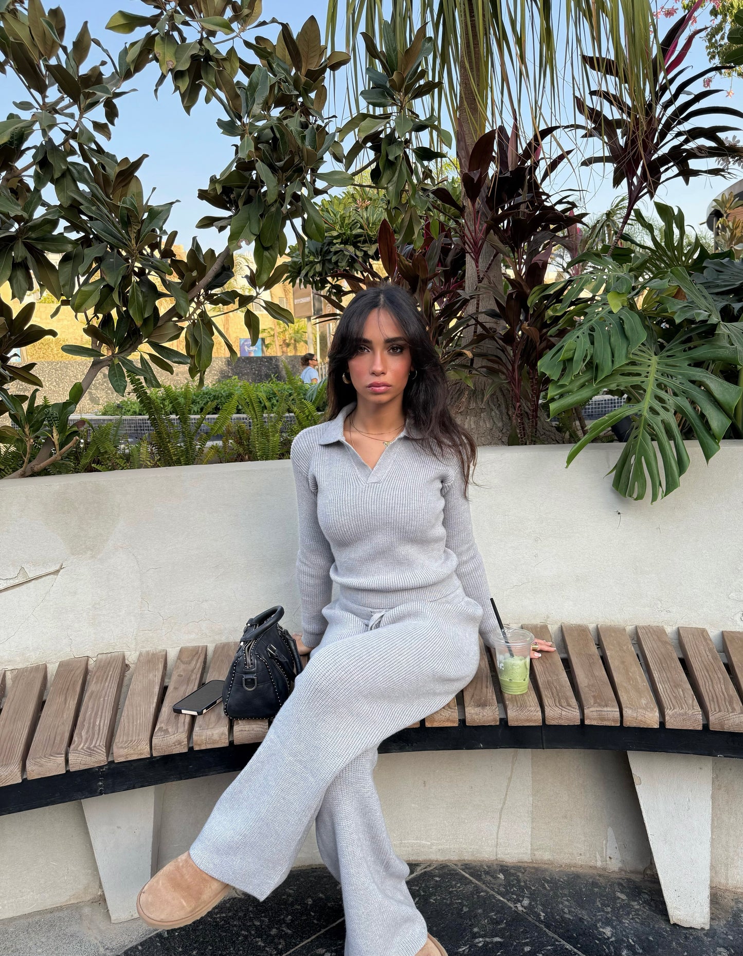 Knitted Wide Leg Pants