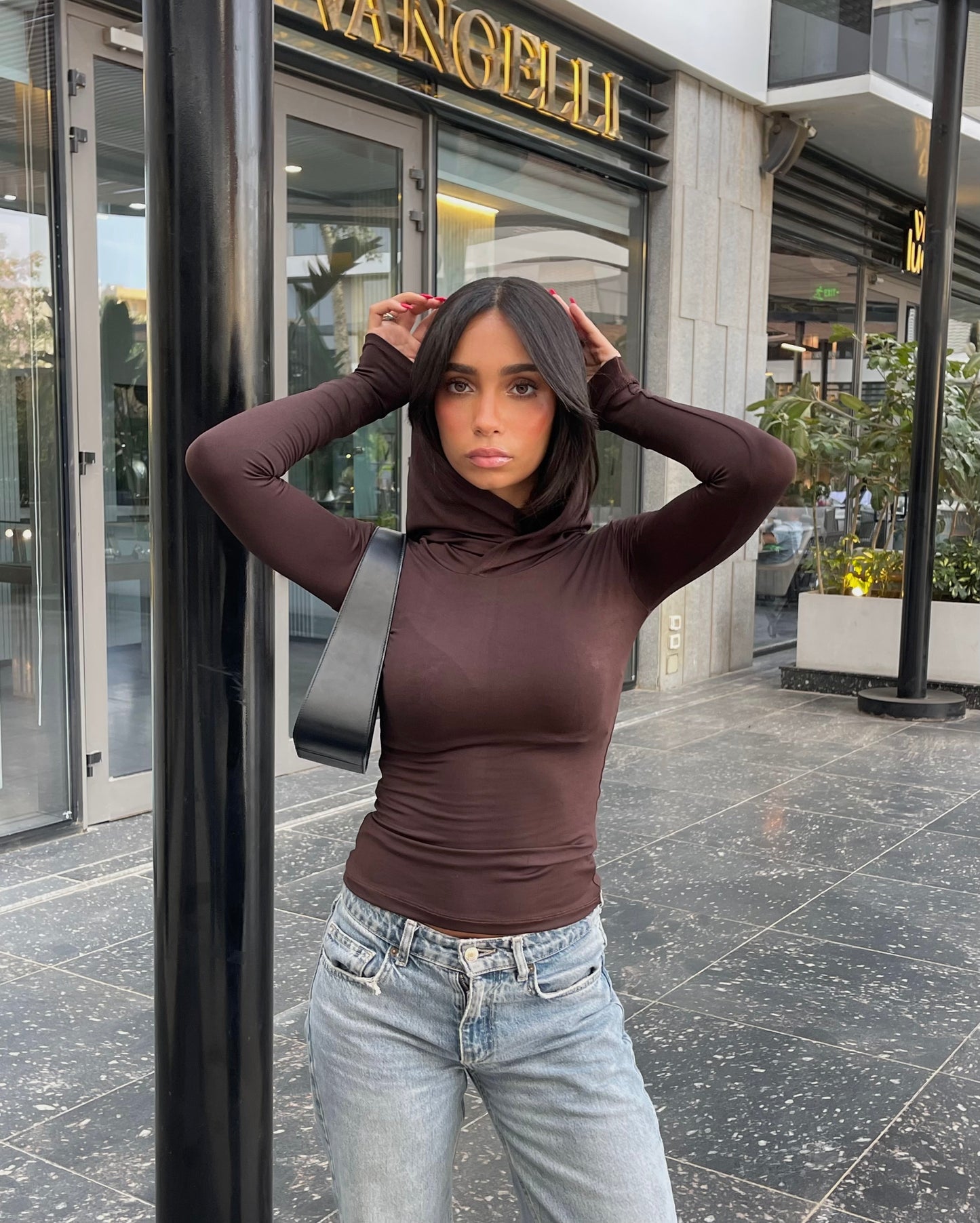 Sleeved Hooded Top