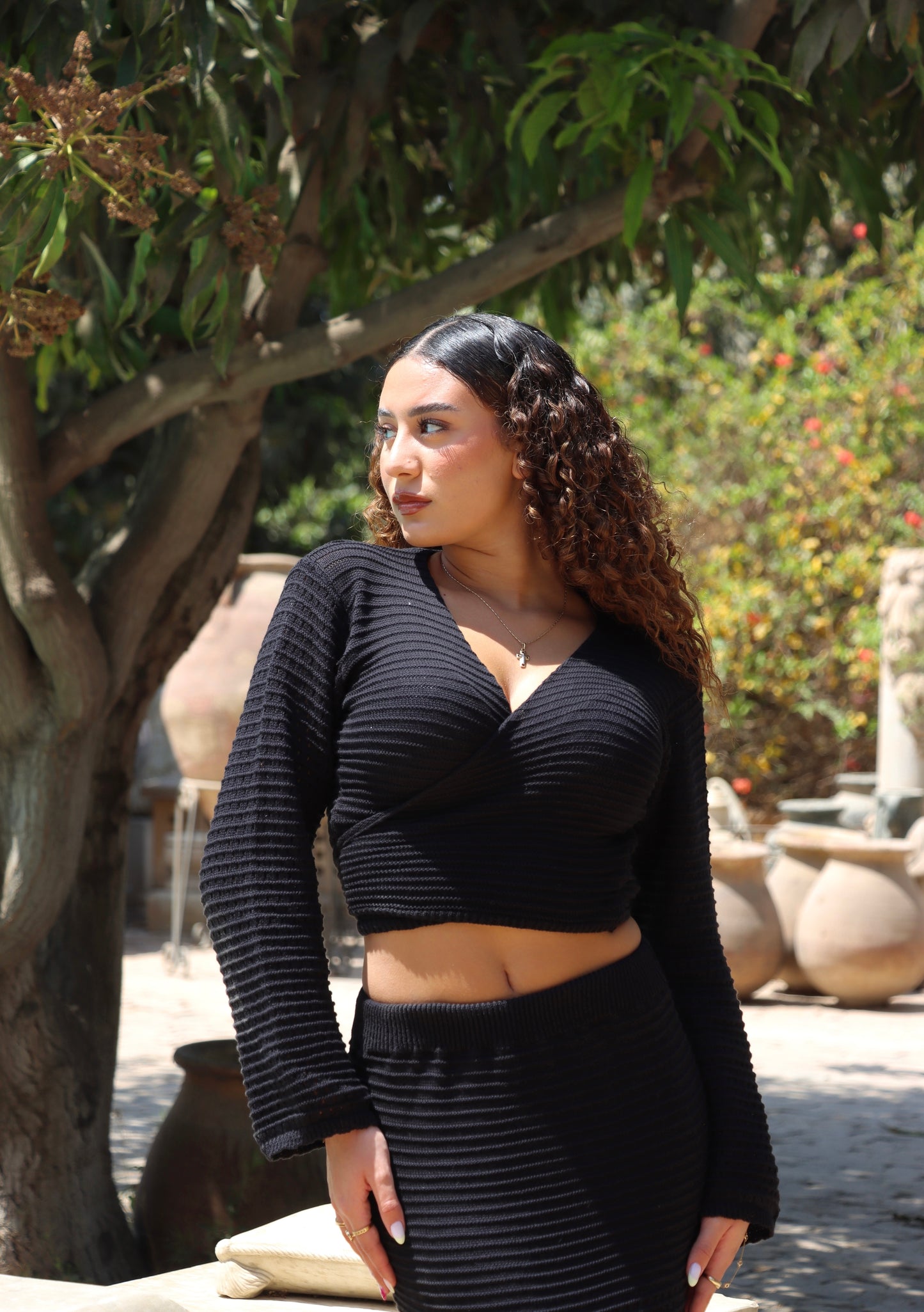 Knitted Sleeved Top