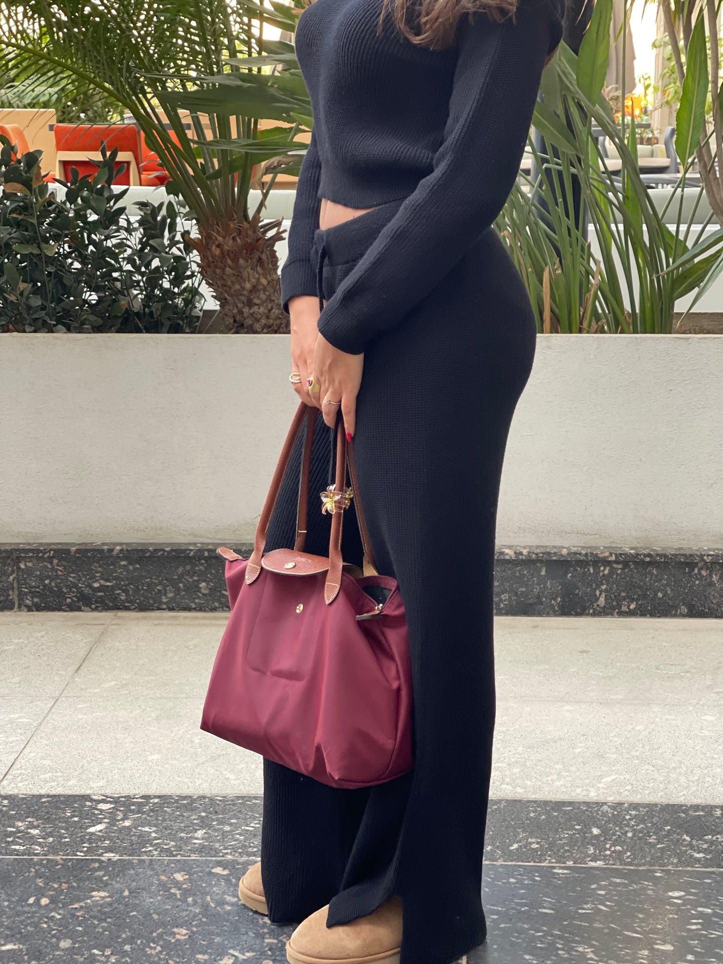 Knitted Wide Leg Pants