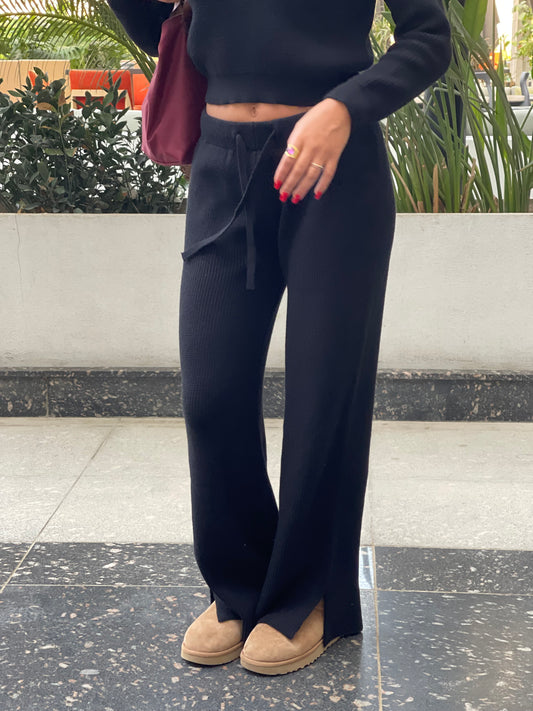 Knitted Wide Leg Pants