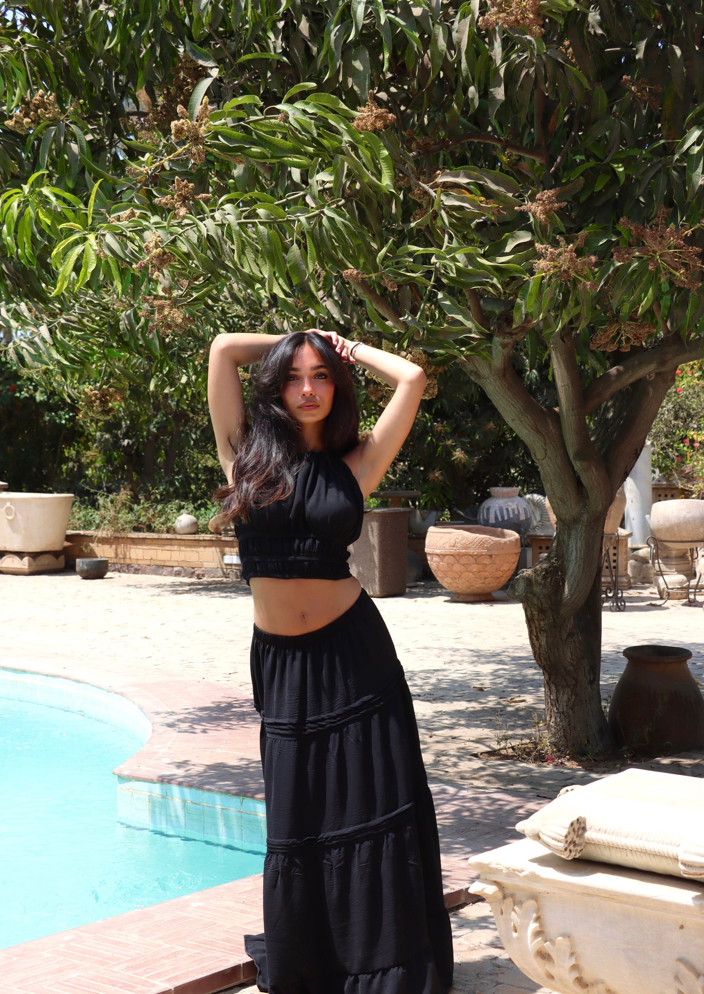 Long Flared Skirt