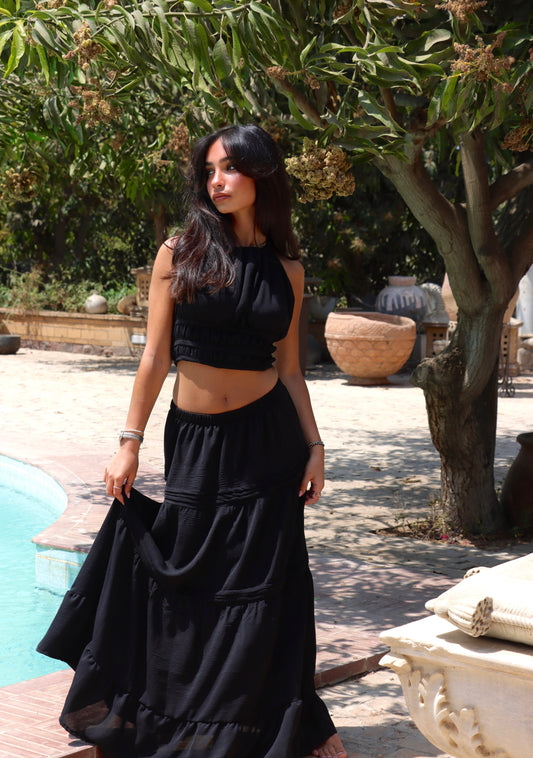 Long Flared Skirt
